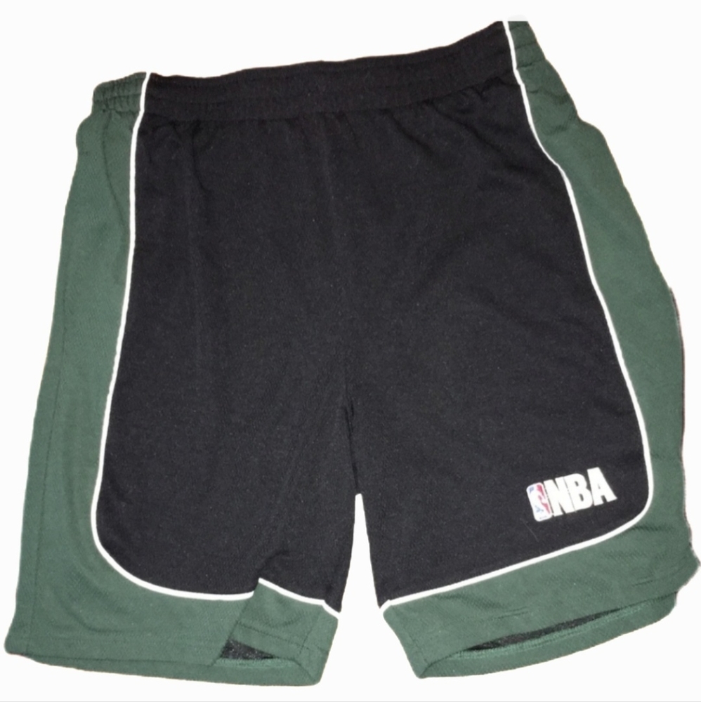 NBA Elevation Active Shorts Long Green Black Jersey Basketball Comfort